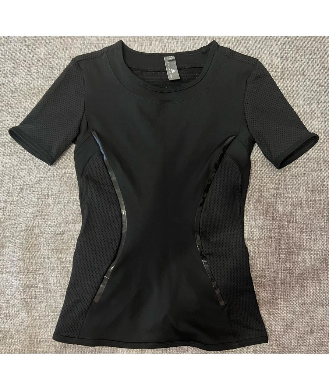 ADIDAS BY STELLA MCCARTNEY Черная полиэстеровая футболка, фото 6