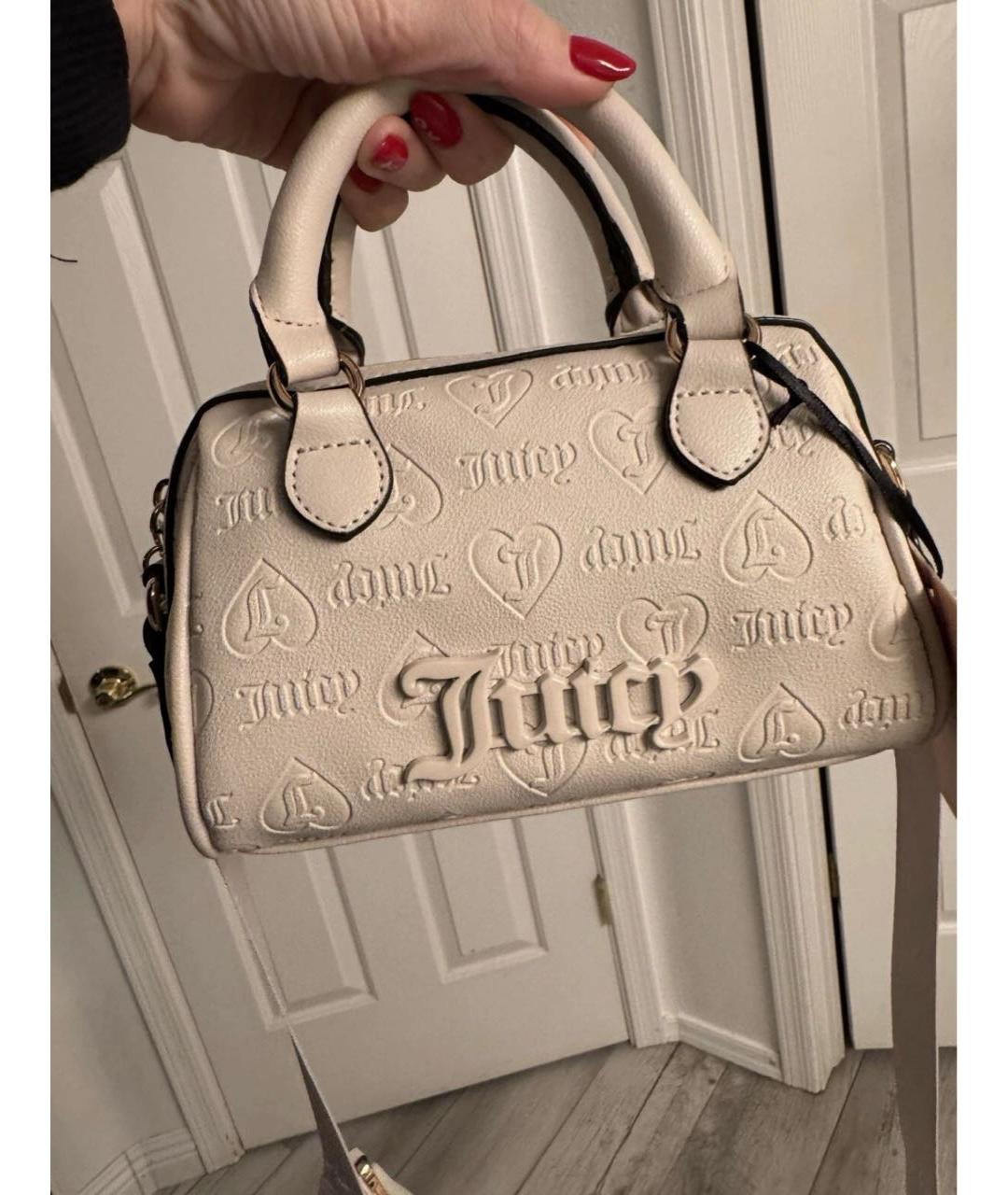 JUICY COUTURE Бежевая сумка с короткими ручками из искусственной кожи, фото 2