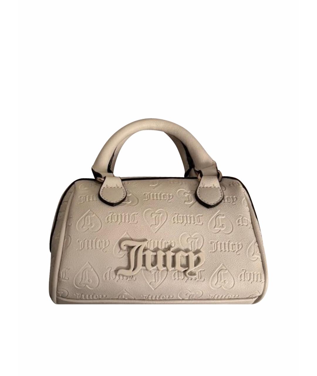 JUICY COUTURE Бежевая сумка с короткими ручками из искусственной кожи, фото 1