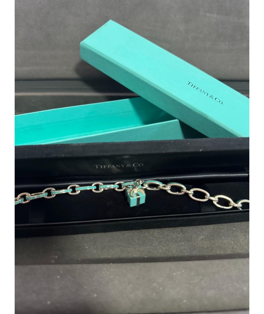 TIFFANY&CO Бирюзовый серебряный браслет, фото 3