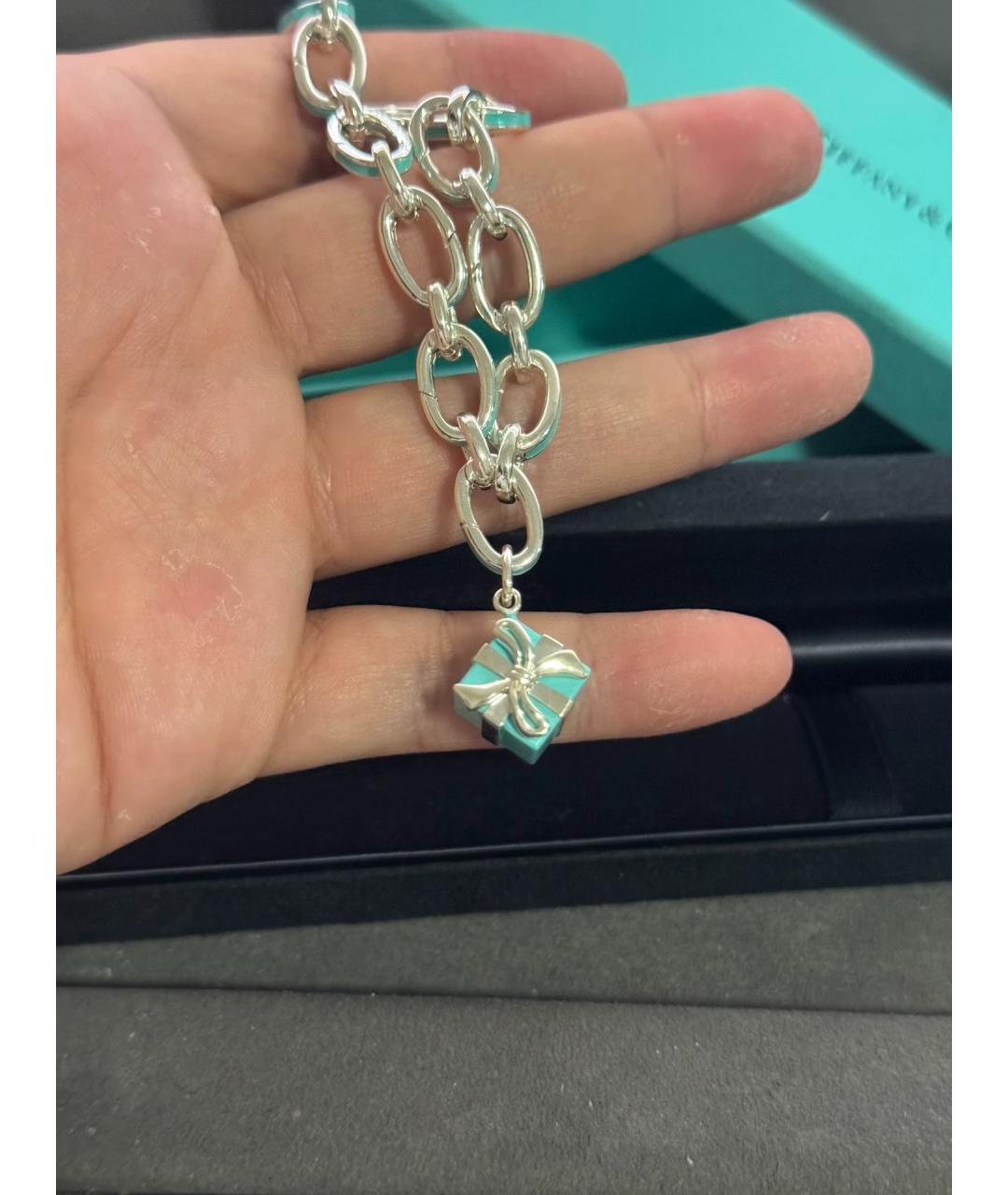TIFFANY&CO Бирюзовый серебряный браслет, фото 6