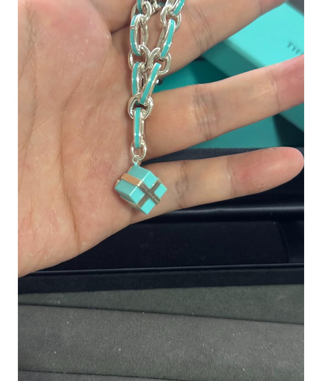 TIFFANY&CO Бирюзовый серебряный браслет, фото 7