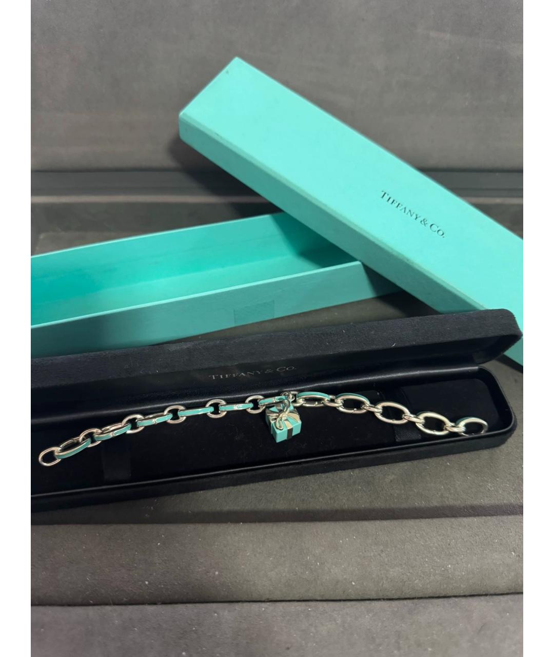TIFFANY&CO Бирюзовый серебряный браслет, фото 4