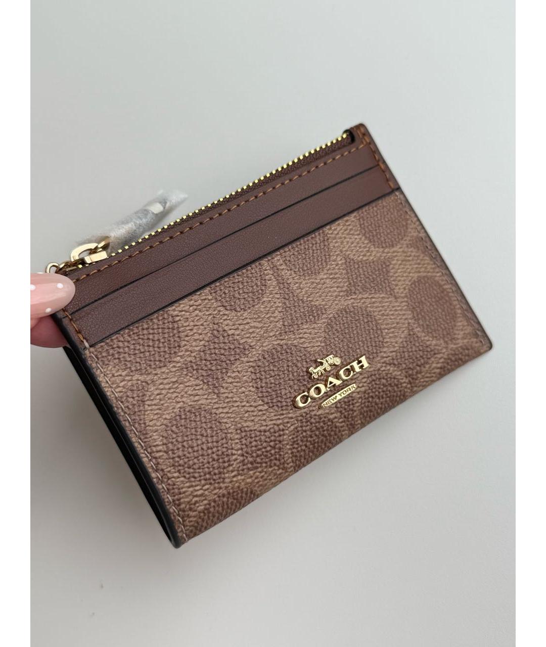 COACH Коричневый кардхолдер, фото 2