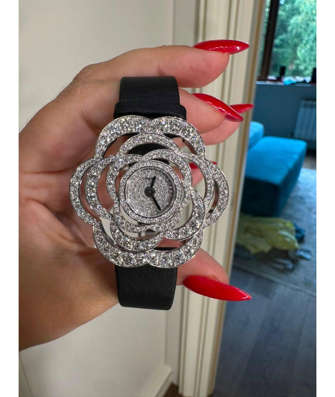 CHANEL Черные часы из белого золота, фото 2