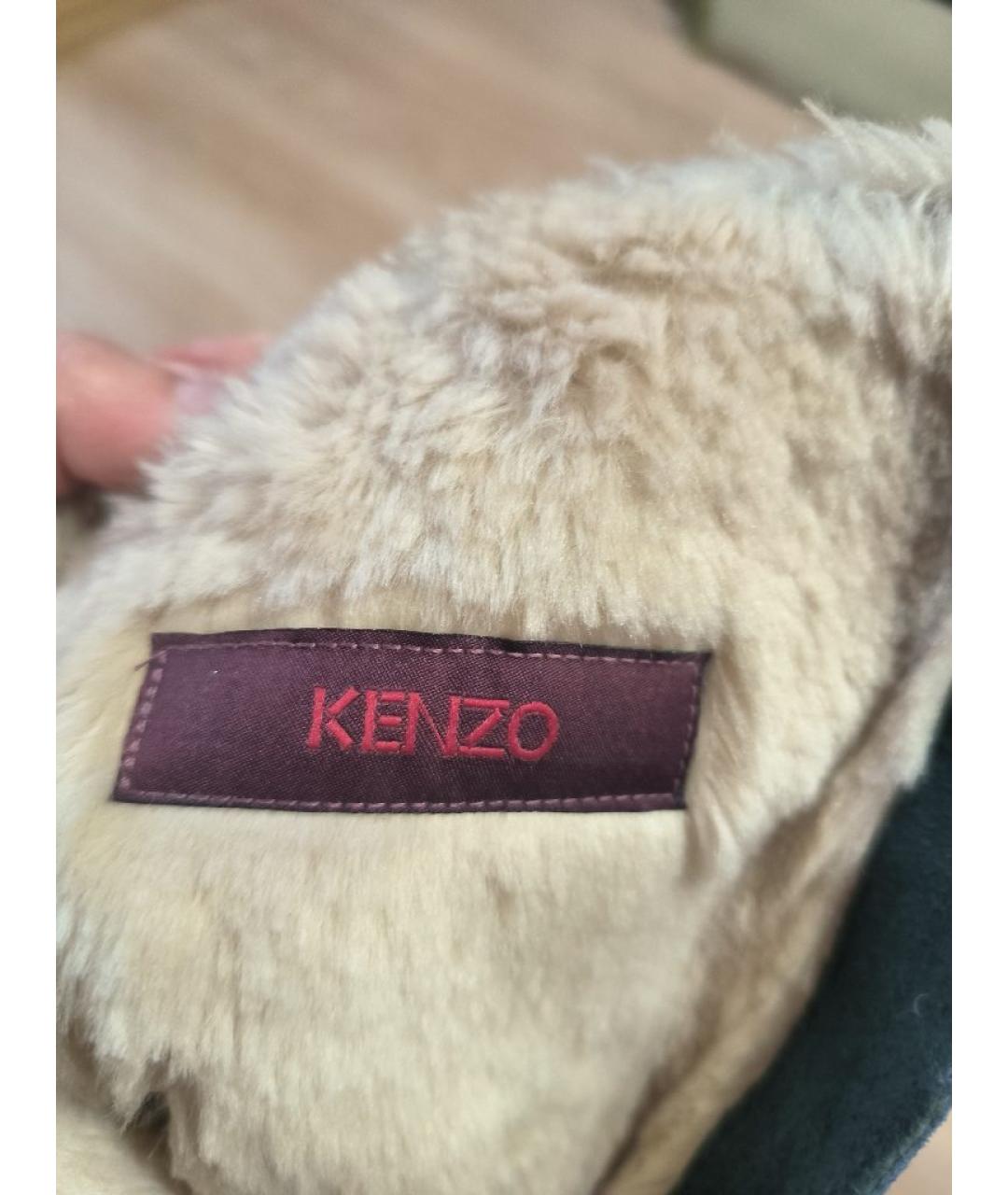 KENZO Темно-синие замшевые сапоги, фото 8