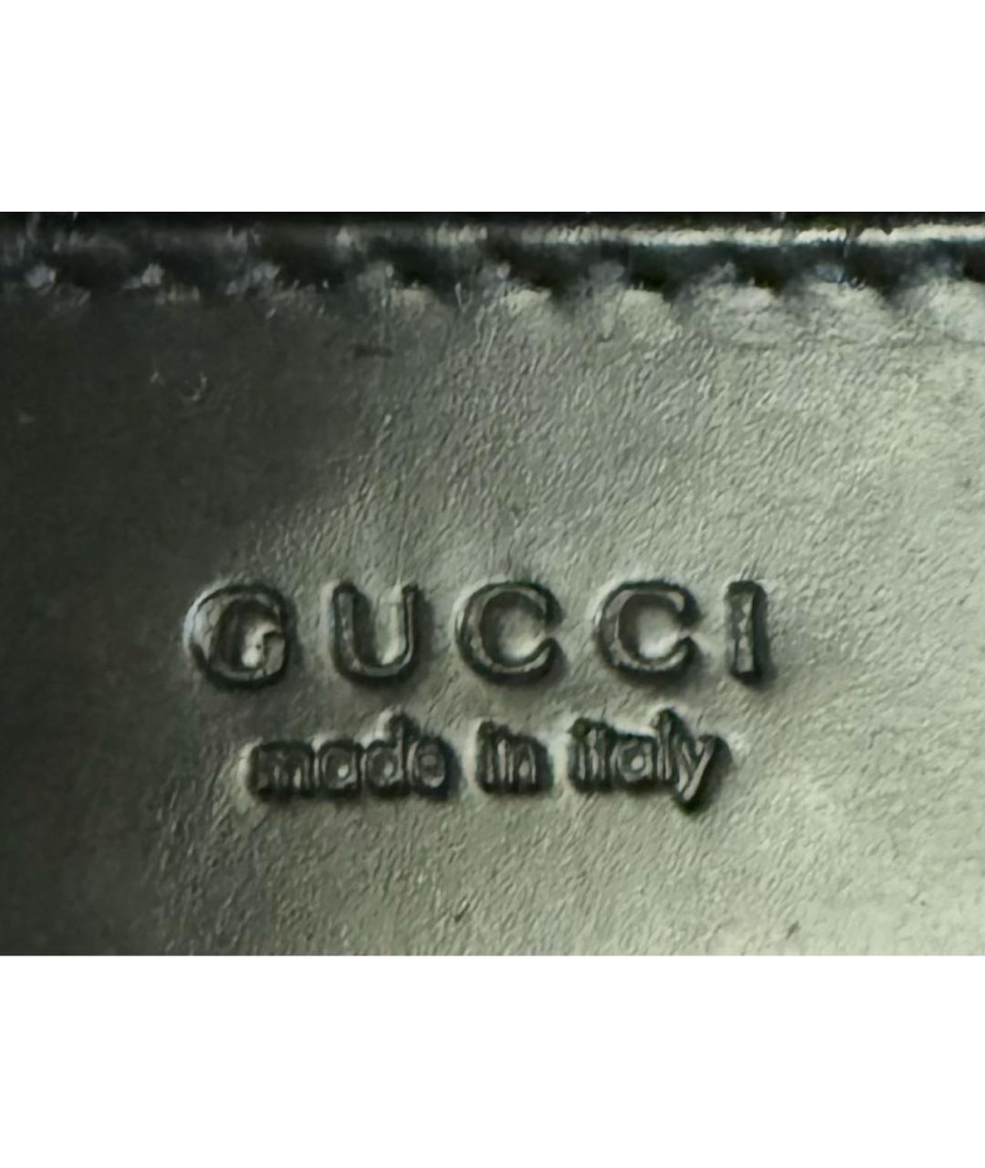 GUCCI Черная кожаная сумка с короткими ручками, фото 7