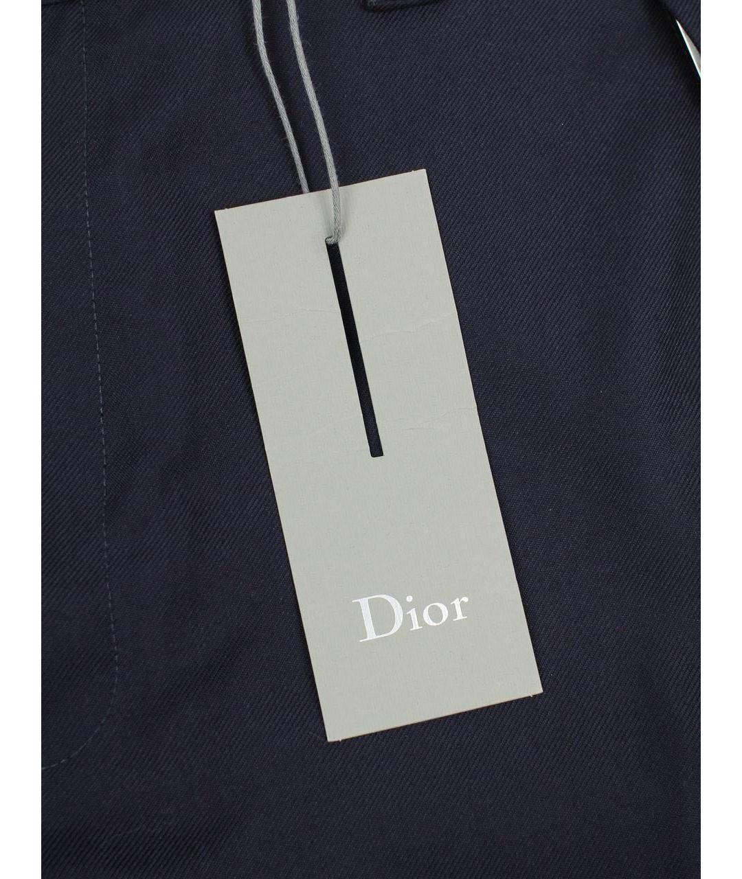 CHRISTIAN DIOR Темно-синие повседневные брюки, фото 8