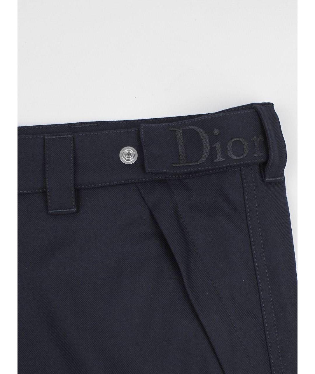 CHRISTIAN DIOR Темно-синие повседневные брюки, фото 3