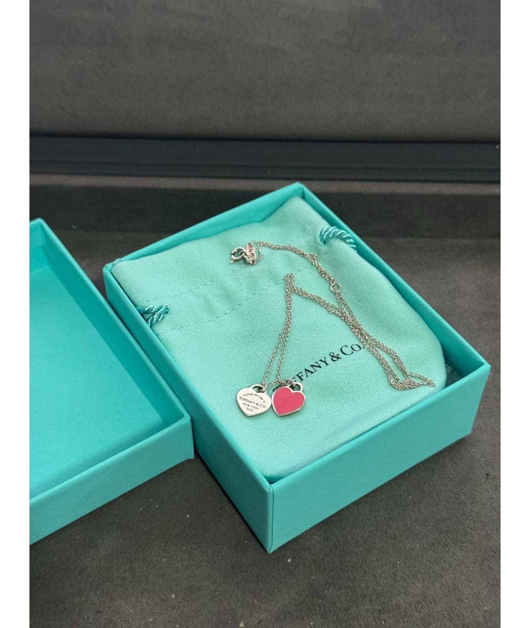 TIFFANY&CO Розовый серебряный кулон, фото 3