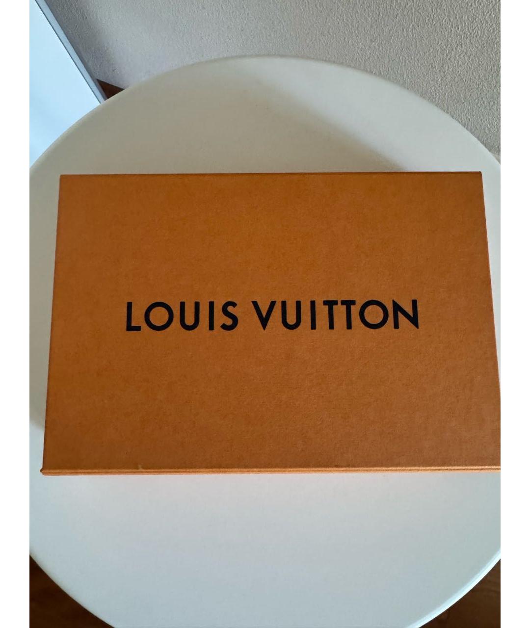 LOUIS VUITTON Черный кожаный кошелек, фото 8