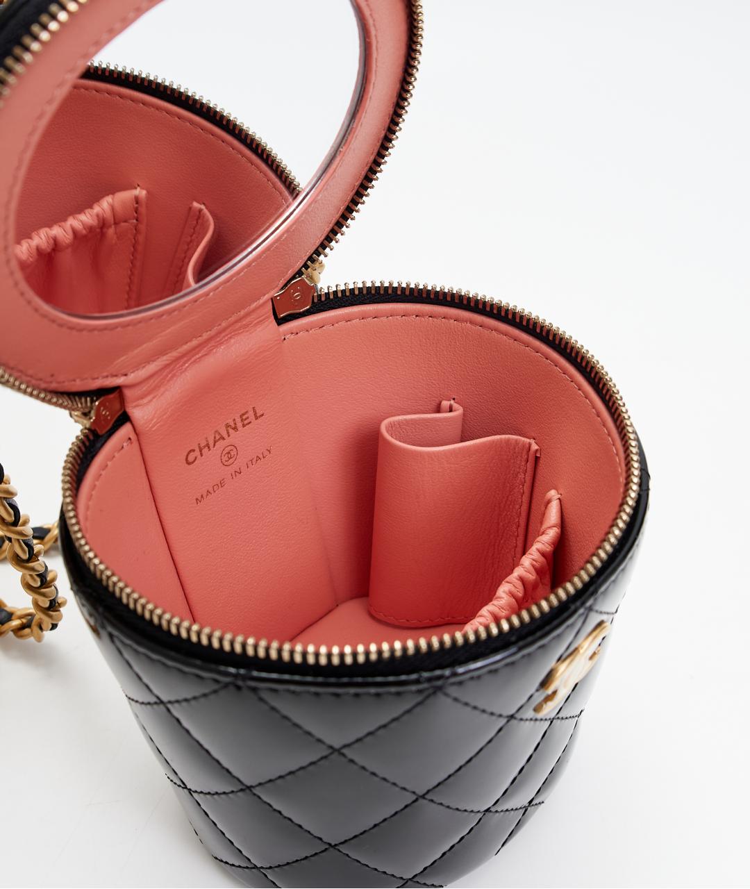 CHANEL Черная кожаная сумка через плечо, фото 6