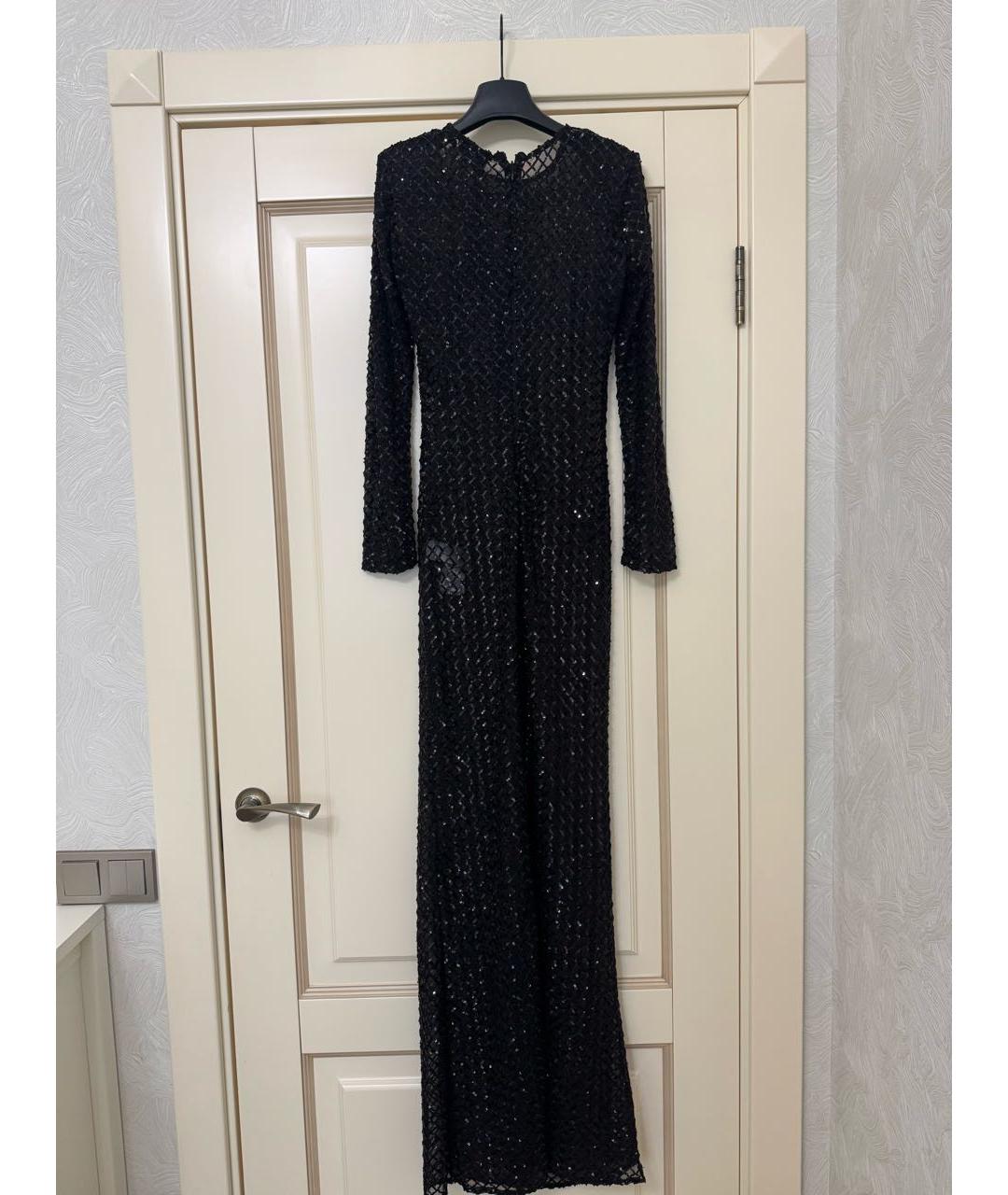 ELISABETTA FRANCHI Черное полиэстеровое вечернее платье, фото 9