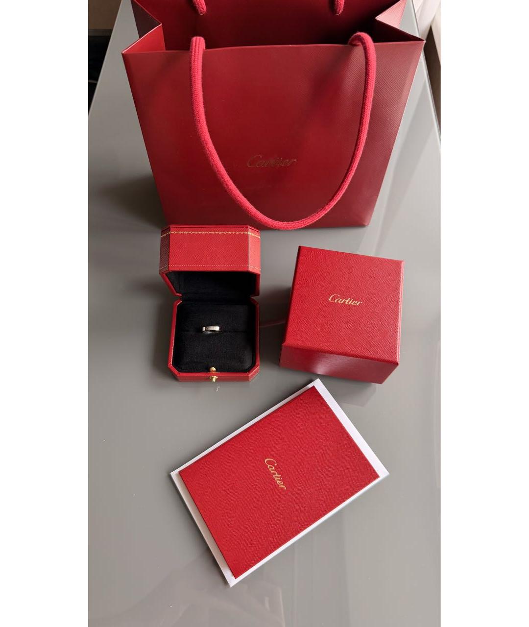 CARTIER Серебряное платиновое кольцо, фото 7