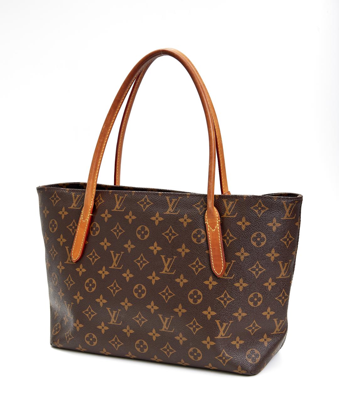 LOUIS VUITTON Коричневая сумка тоут из канвы, фото 3