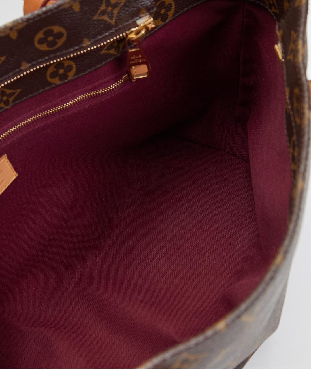 LOUIS VUITTON Коричневая сумка тоут из канвы, фото 4