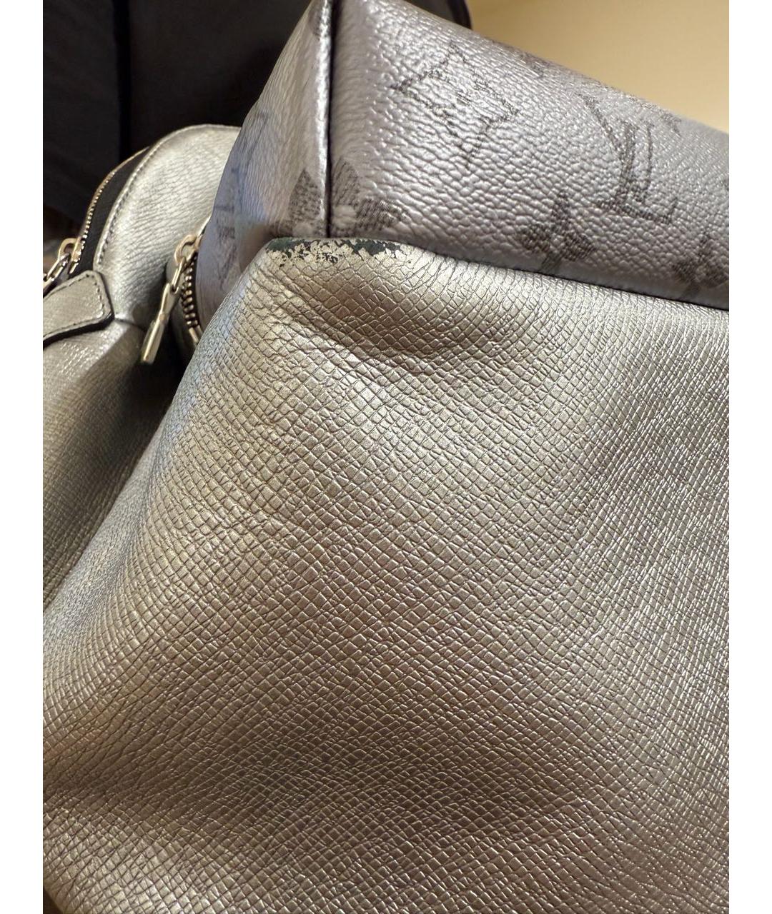 LOUIS VUITTON Серебряный кожаный рюкзак, фото 6