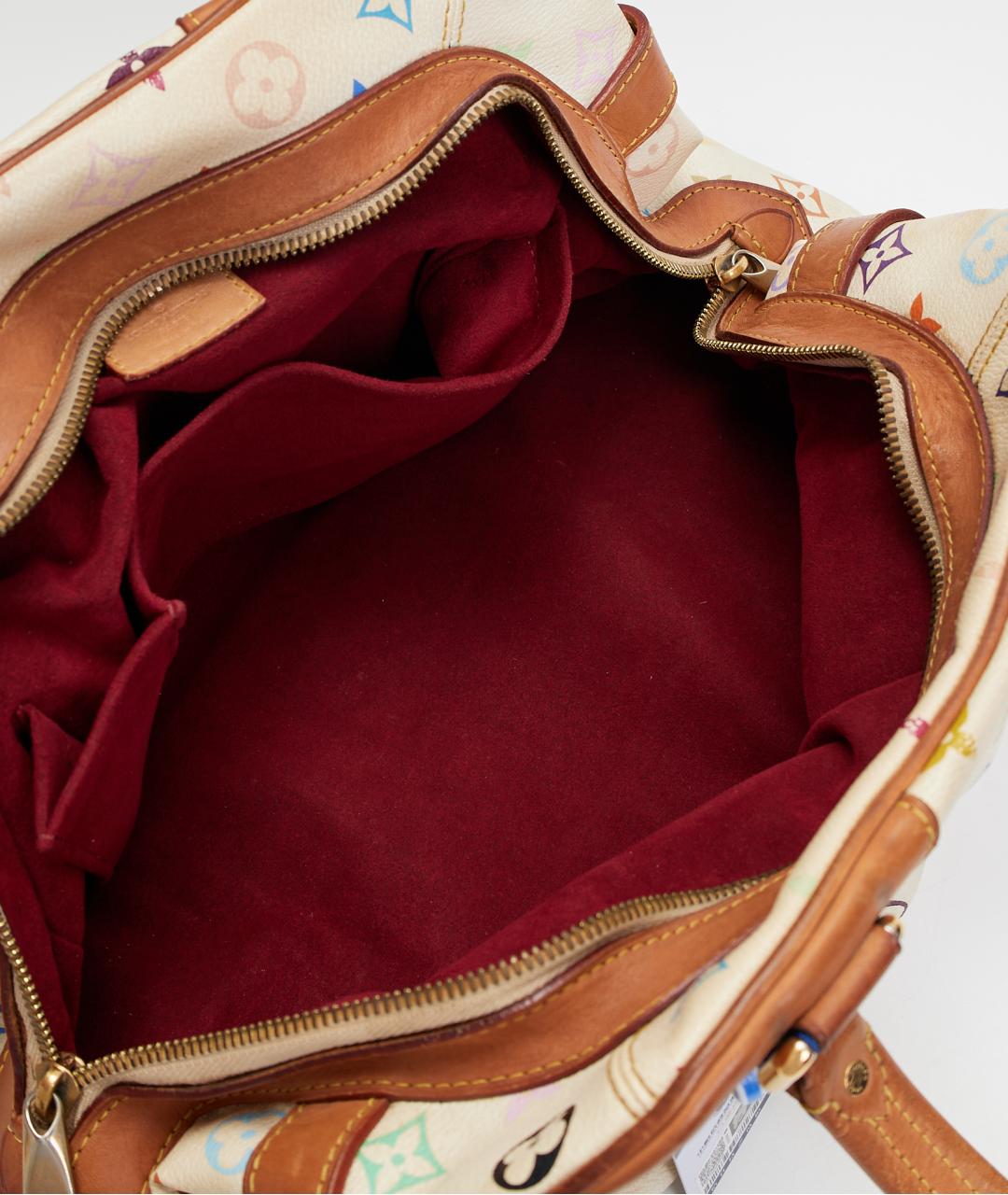 LOUIS VUITTON Бежевая кожаная сумка с короткими ручками, фото 4