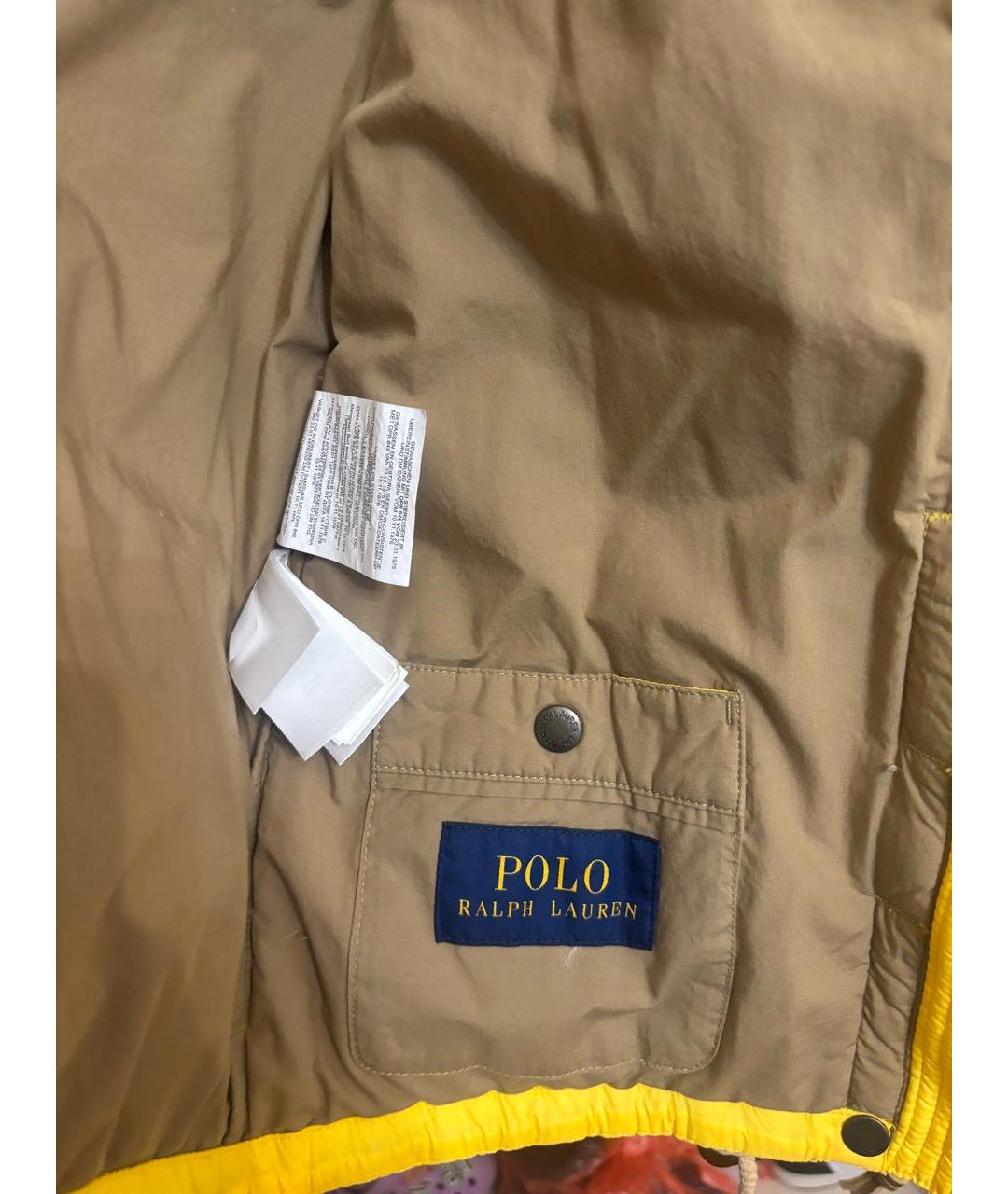 POLO RALPH LAUREN Желтая нейлоновая куртка, фото 3