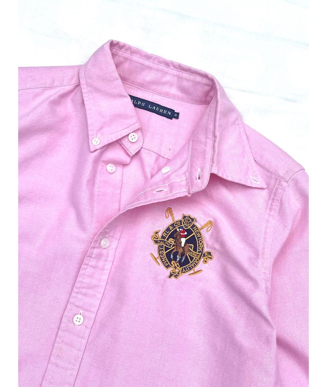 RALPH LAUREN Розовая хлопковая рубашка, фото 2
