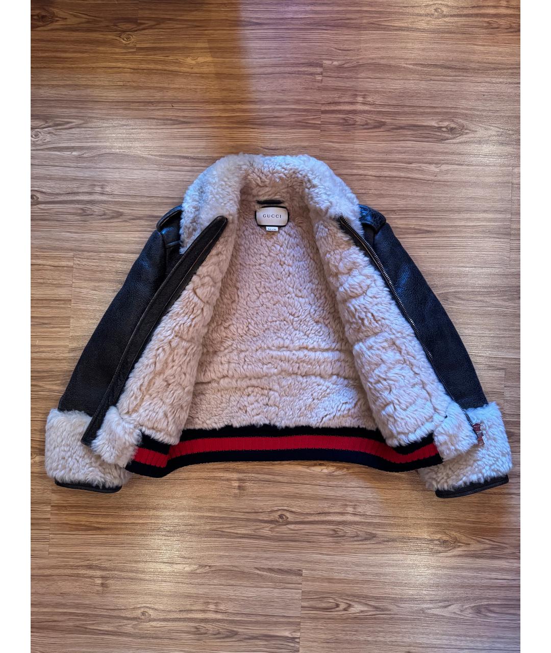 GUCCI Коричневая кожаная дубленка, фото 3