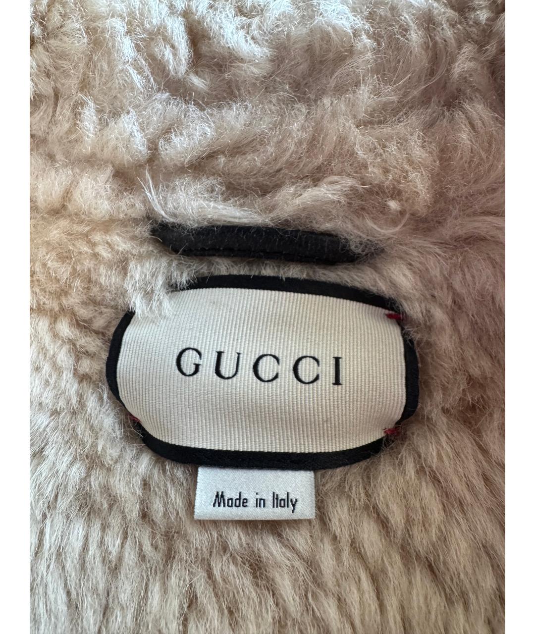 GUCCI Коричневая кожаная дубленка, фото 7