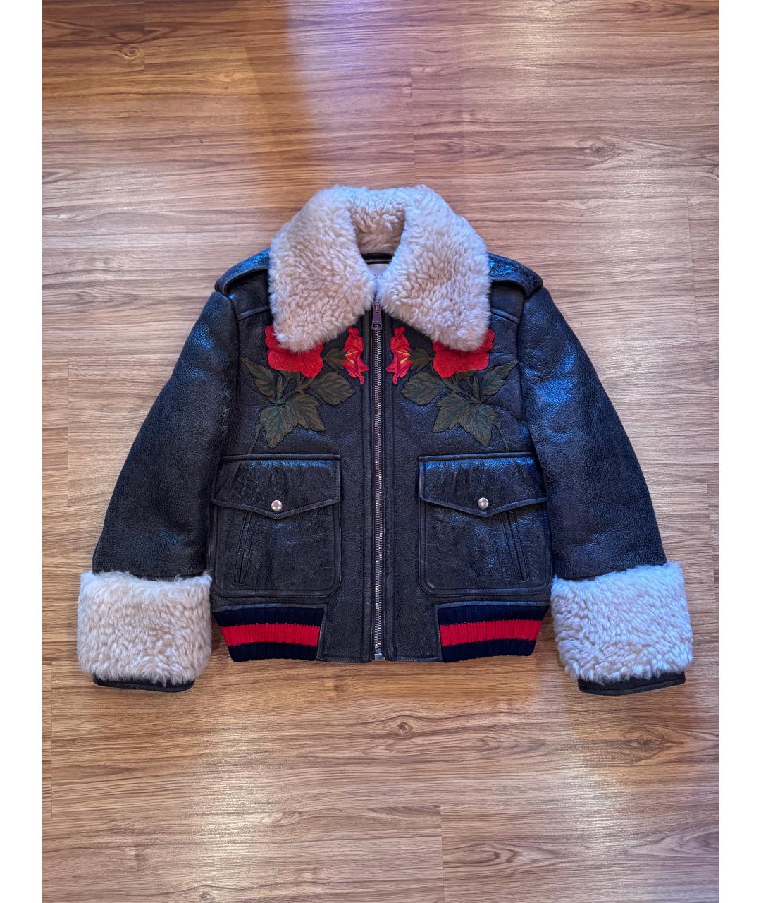 GUCCI Коричневая кожаная дубленка, фото 2