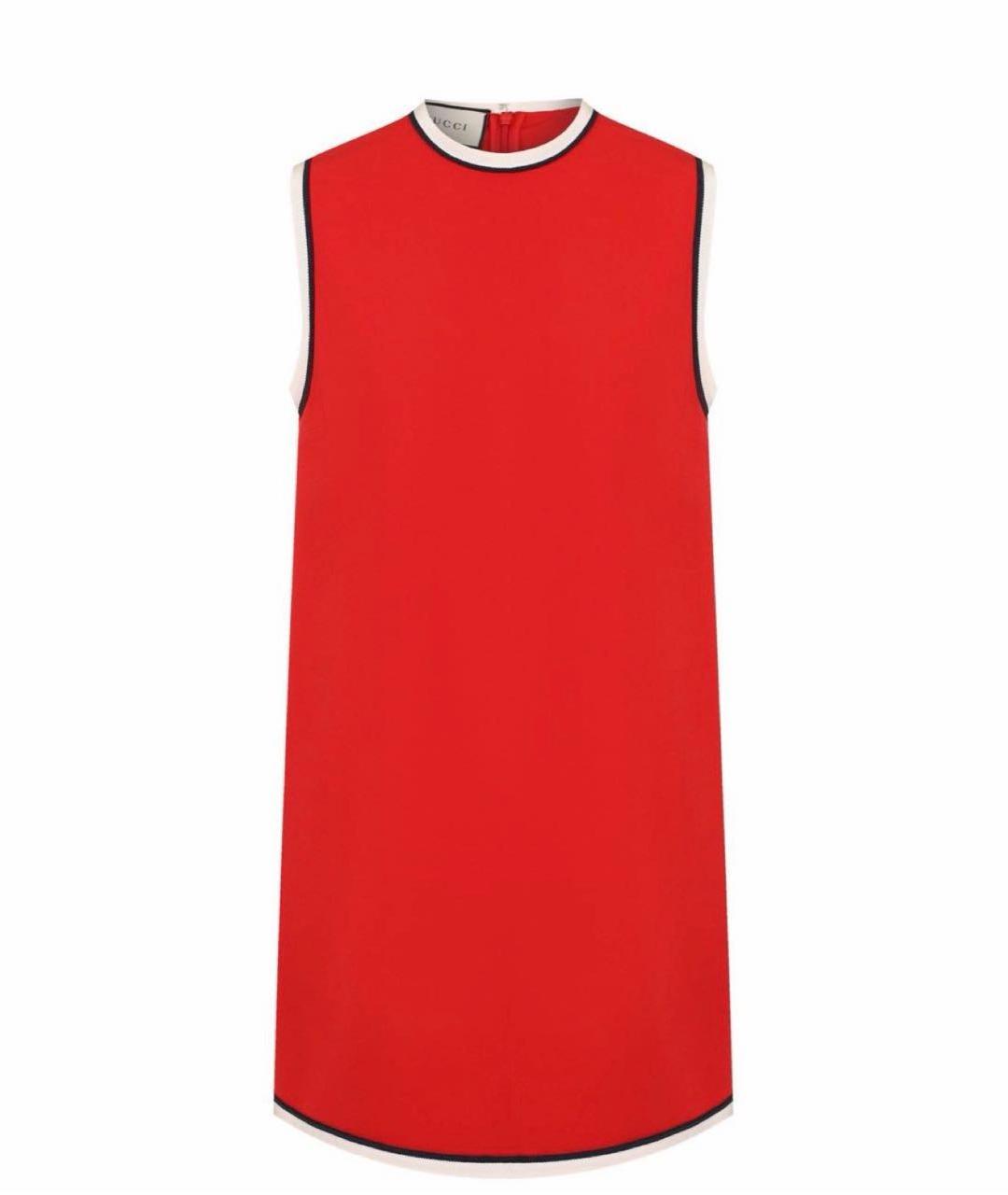 GUCCI Красное вискозное платье, фото 1