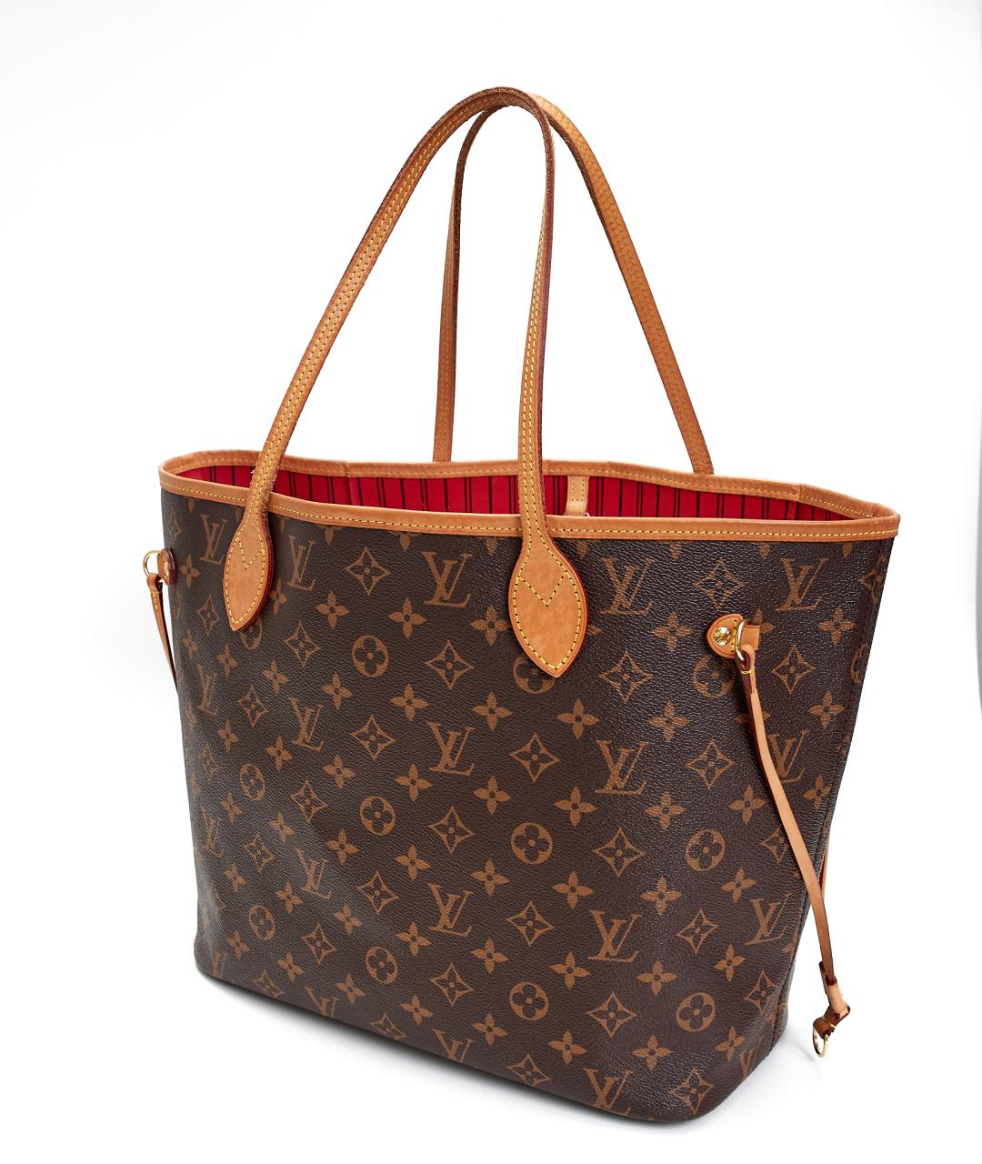 LOUIS VUITTON Коричневая сумка тоут из канвы, фото 2