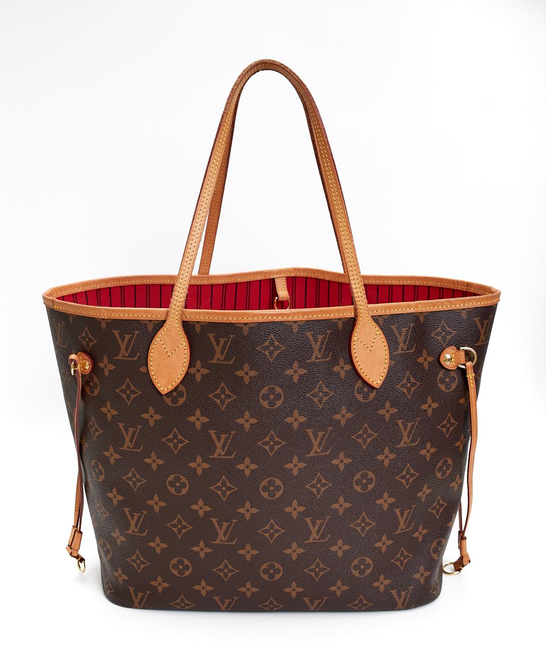 LOUIS VUITTON Коричневая сумка тоут из канвы, фото 3