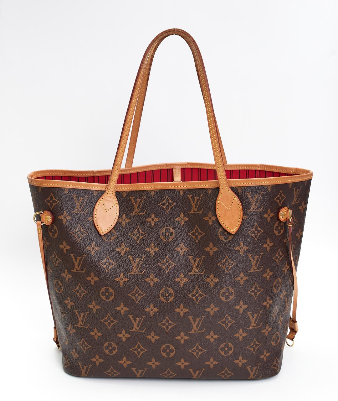 LOUIS VUITTON Коричневая сумка тоут из канвы, фото 5