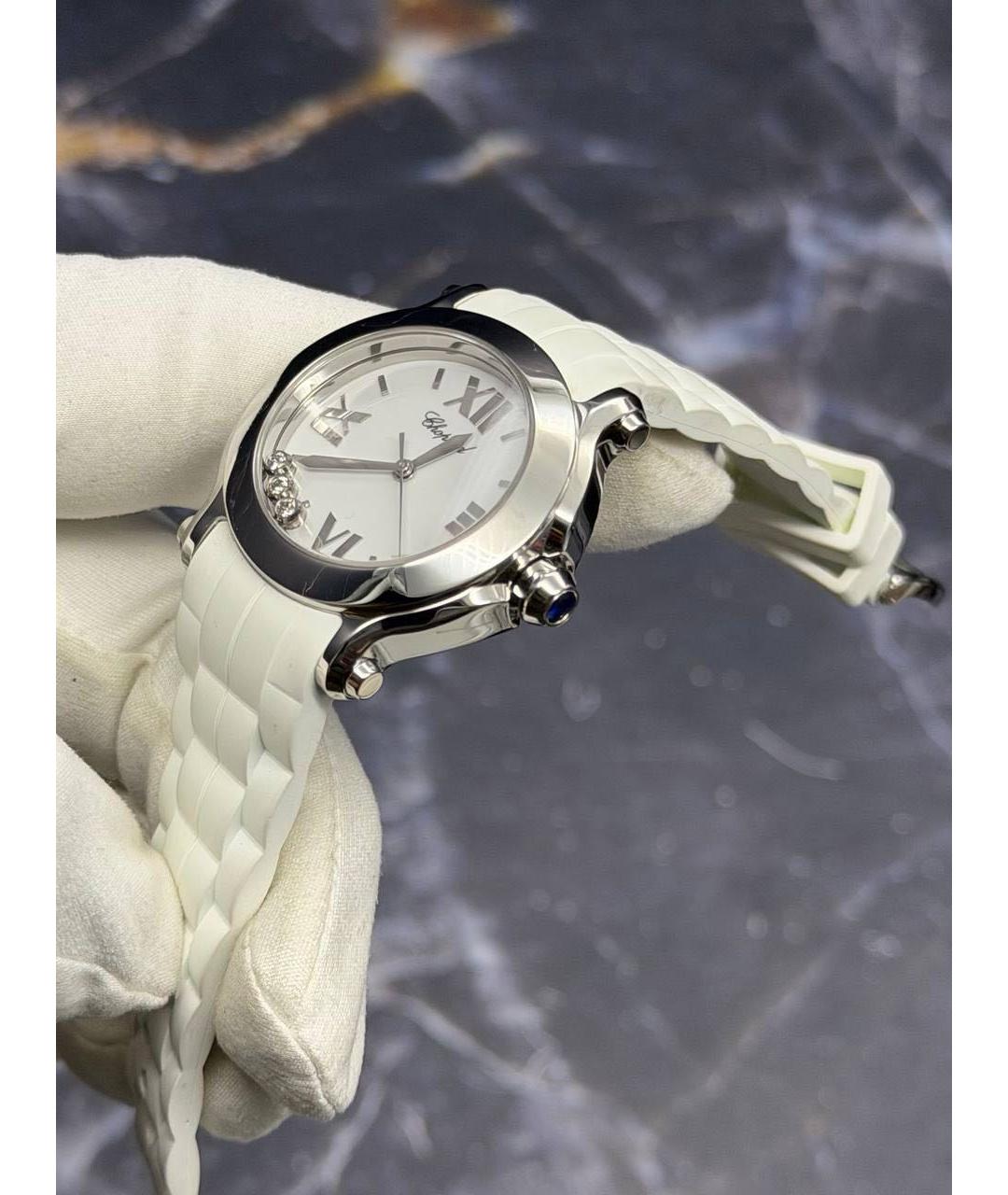 CHOPARD Белые металлические часы, фото 3