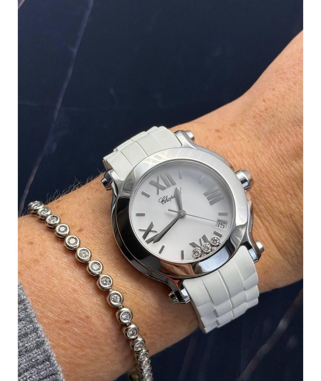 CHOPARD Белые металлические часы, фото 7