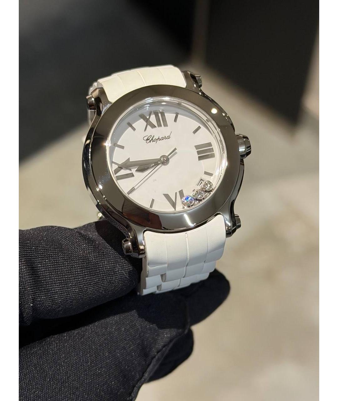 CHOPARD Белые металлические часы, фото 4
