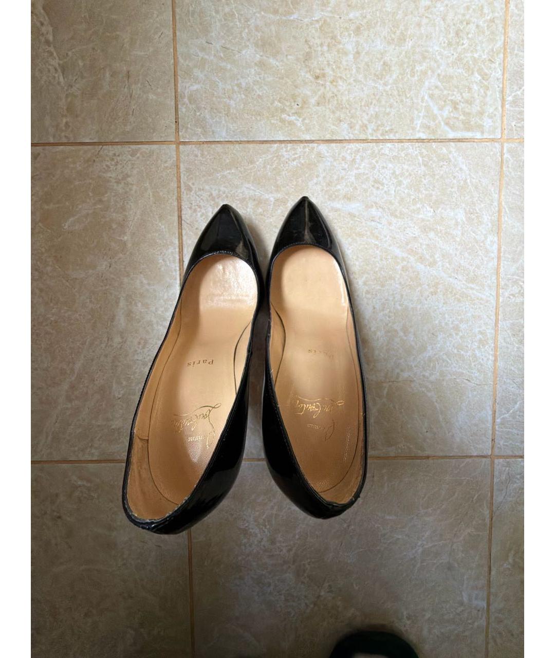 CHRISTIAN LOUBOUTIN Черные туфли из лакированной кожи, фото 3