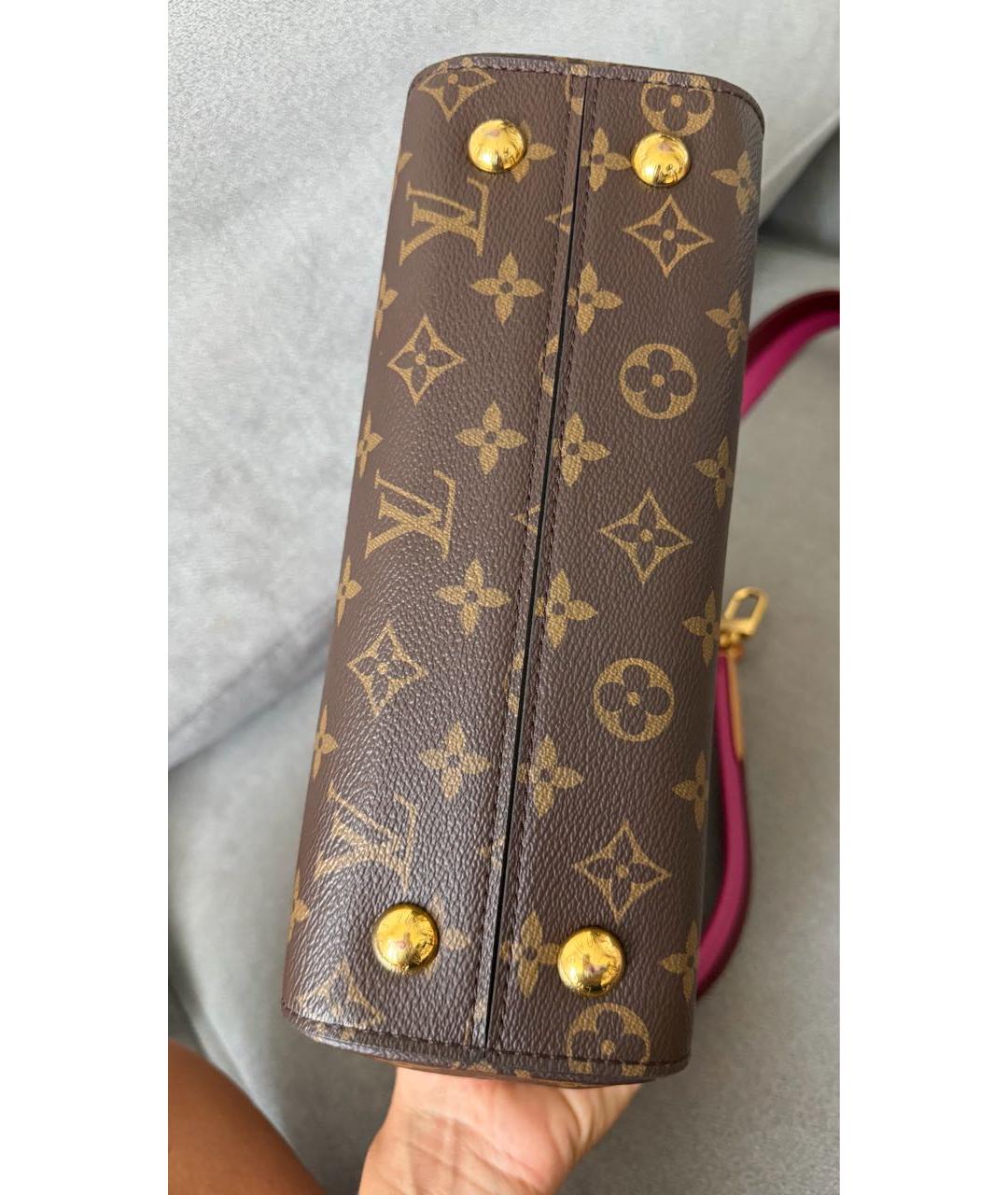 LOUIS VUITTON Коричневая сумка с короткими ручками из канвы, фото 4
