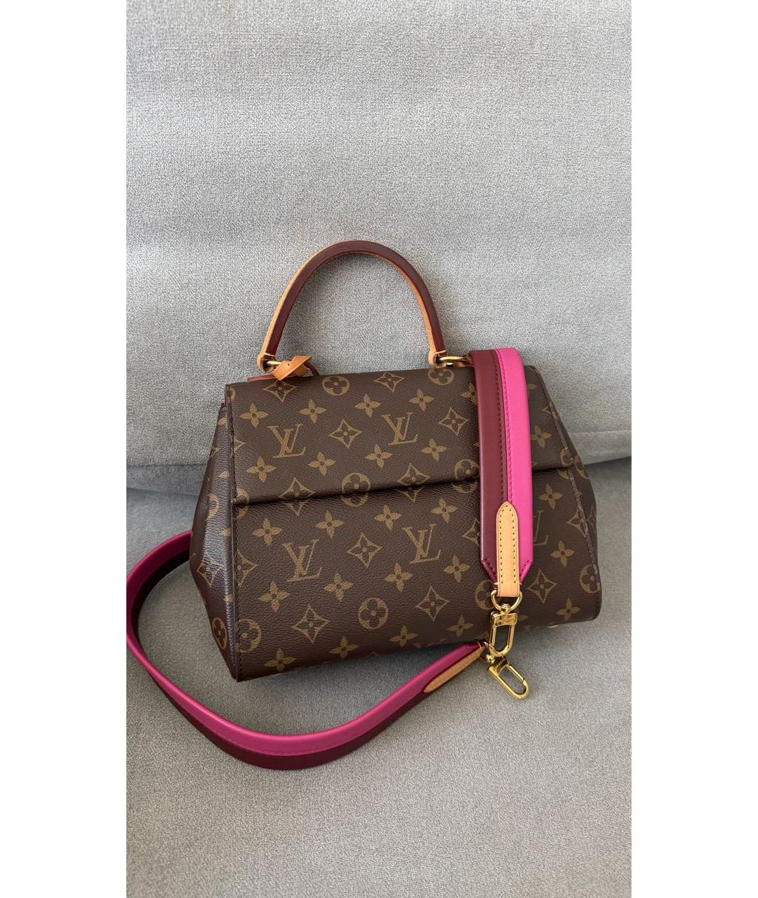 LOUIS VUITTON Коричневая сумка с короткими ручками из канвы, фото 5