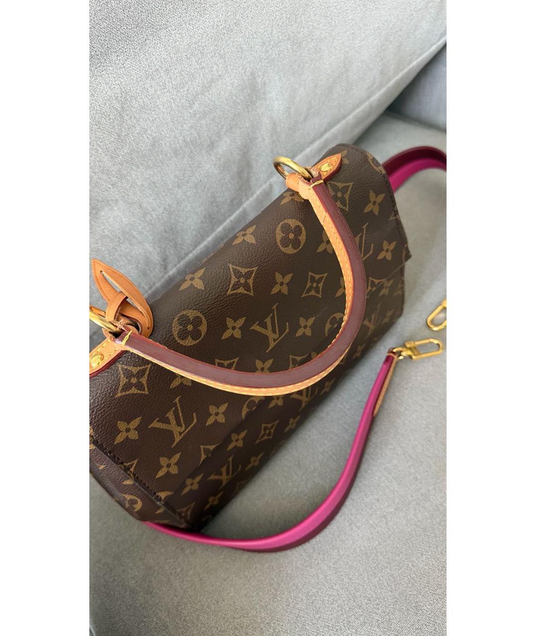 LOUIS VUITTON Коричневая сумка с короткими ручками из канвы, фото 3
