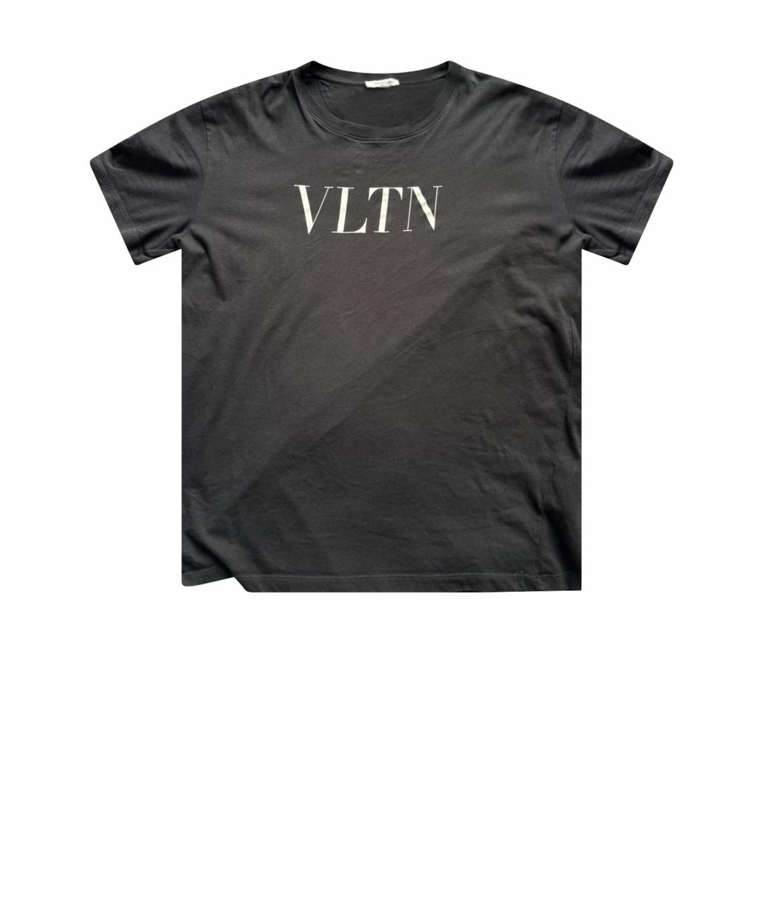 VALENTINO Черная хлопковая футболка, фото 1