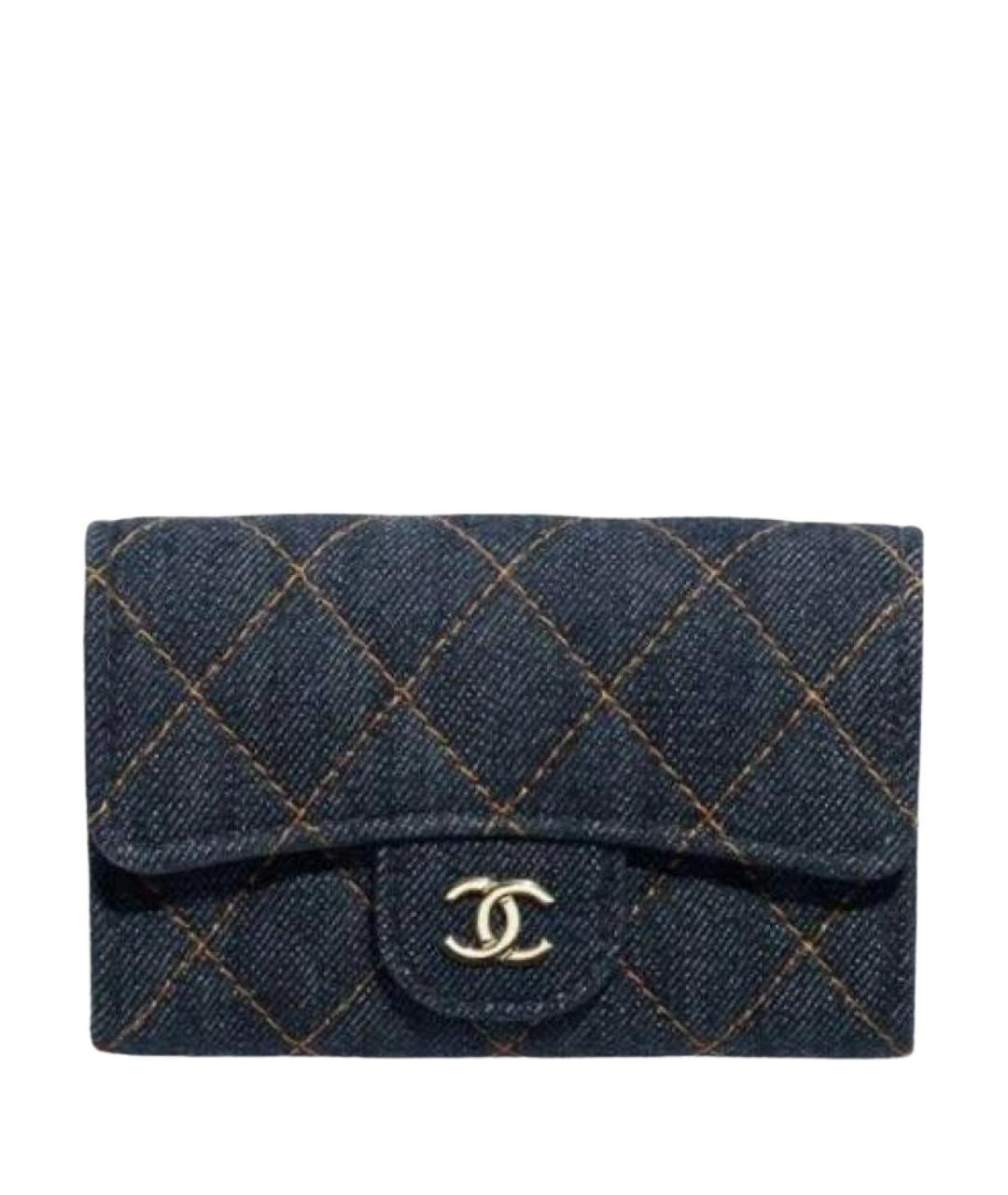 CHANEL Темно-синий кошелек, фото 1