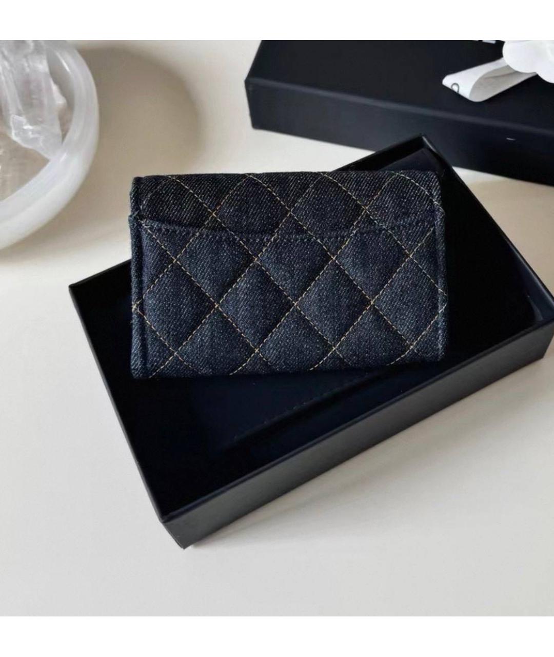 CHANEL Темно-синий кошелек, фото 5