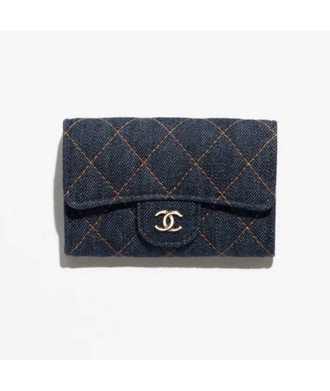 CHANEL Темно-синий кошелек, фото 6