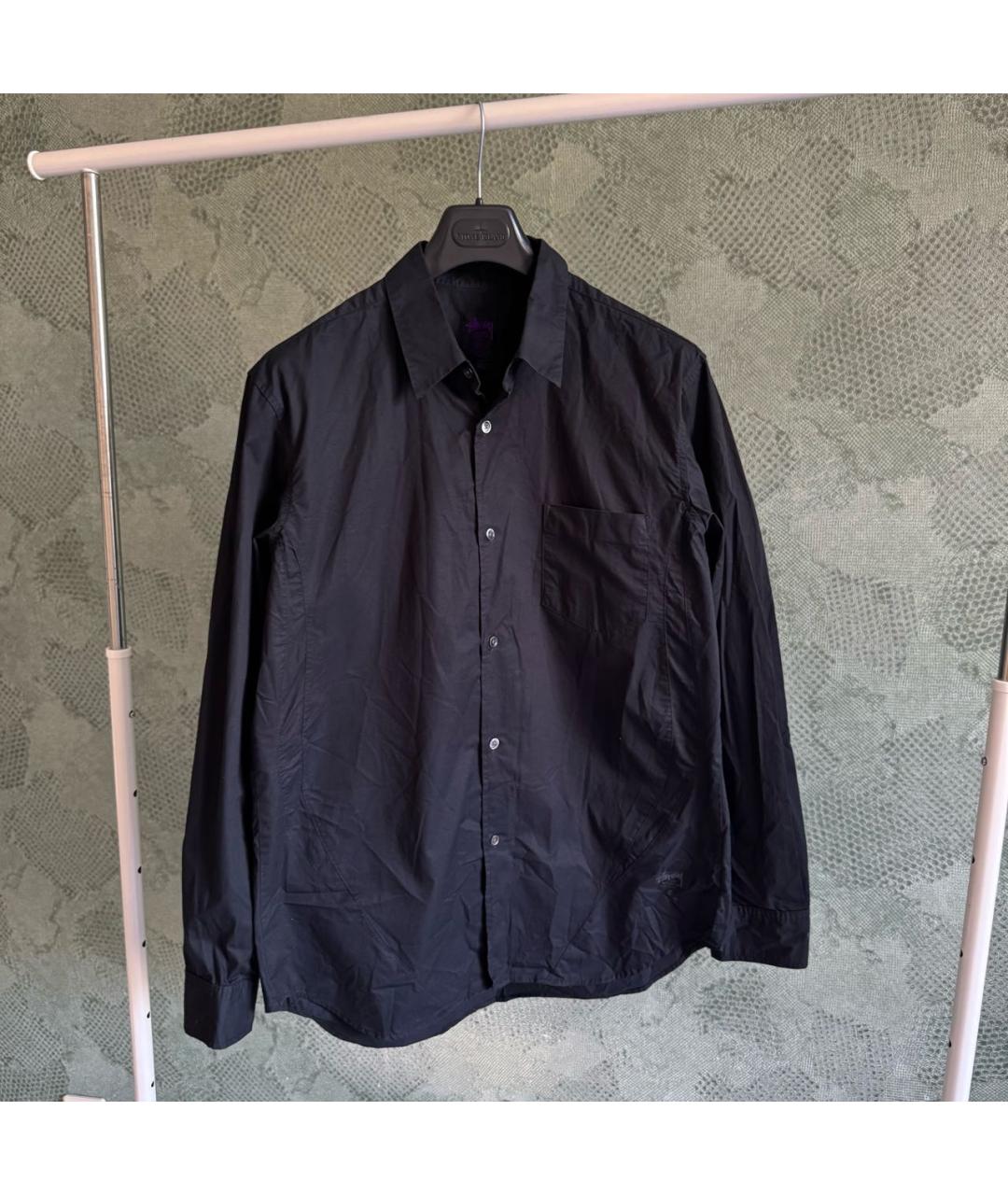STUSSY Черная хлопковая кэжуал рубашка, фото 9