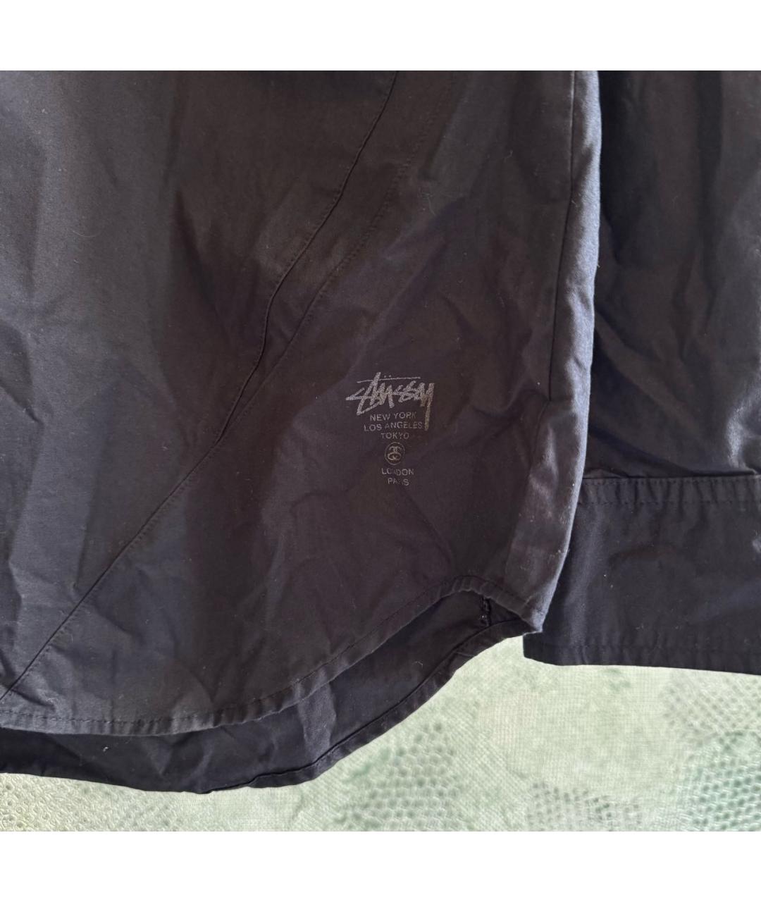 STUSSY Черная хлопковая кэжуал рубашка, фото 4