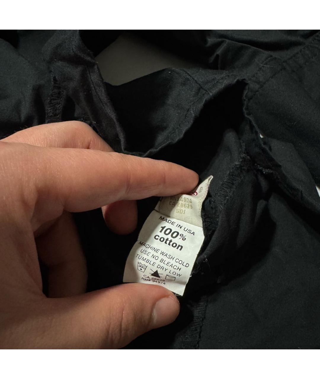 STUSSY Черная хлопковая кэжуал рубашка, фото 6