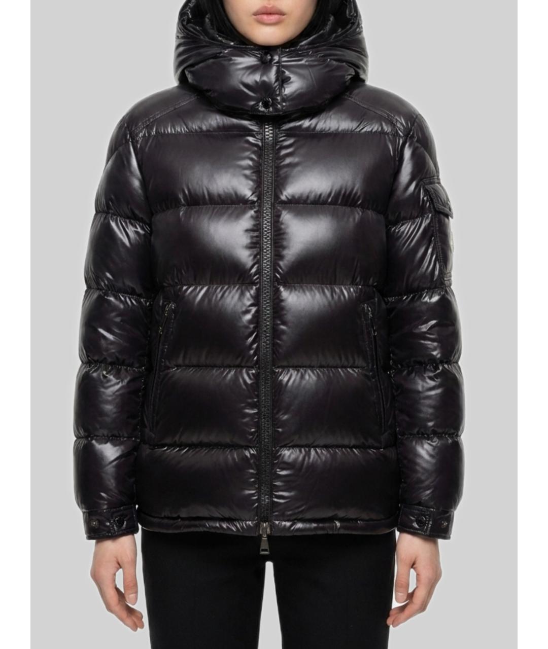 MONCLER Черная полиамидовая куртка, фото 4