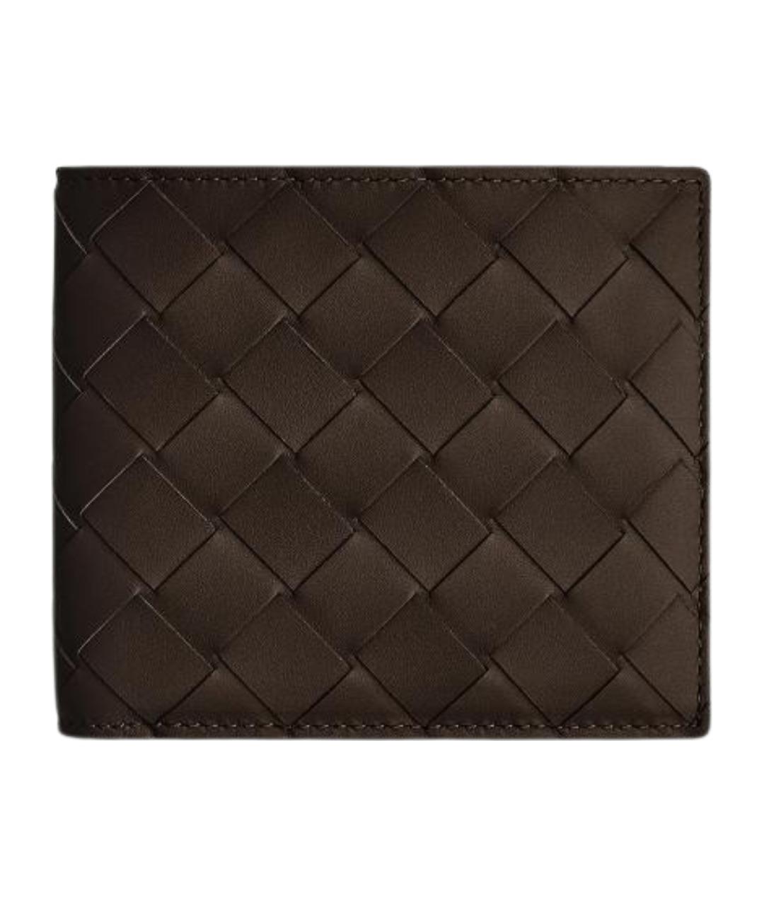 BOTTEGA VENETA Коричневый кожаный кошелек, фото 1