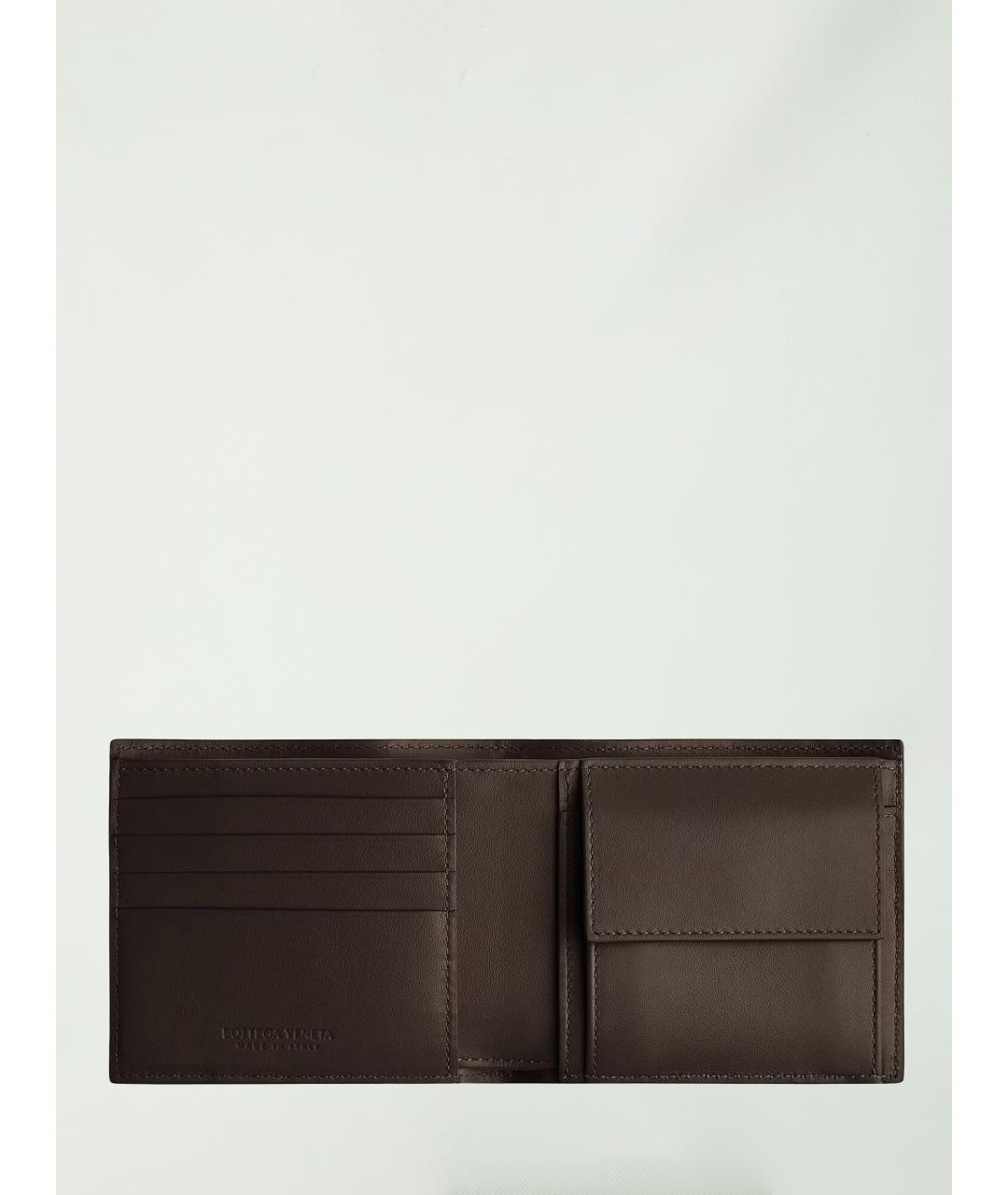 BOTTEGA VENETA Коричневый кожаный кошелек, фото 2