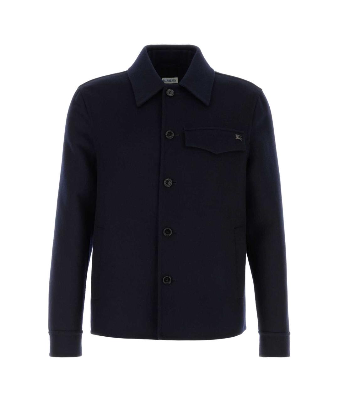 BURBERRY Темно-синяя шерстяная куртка, фото 1