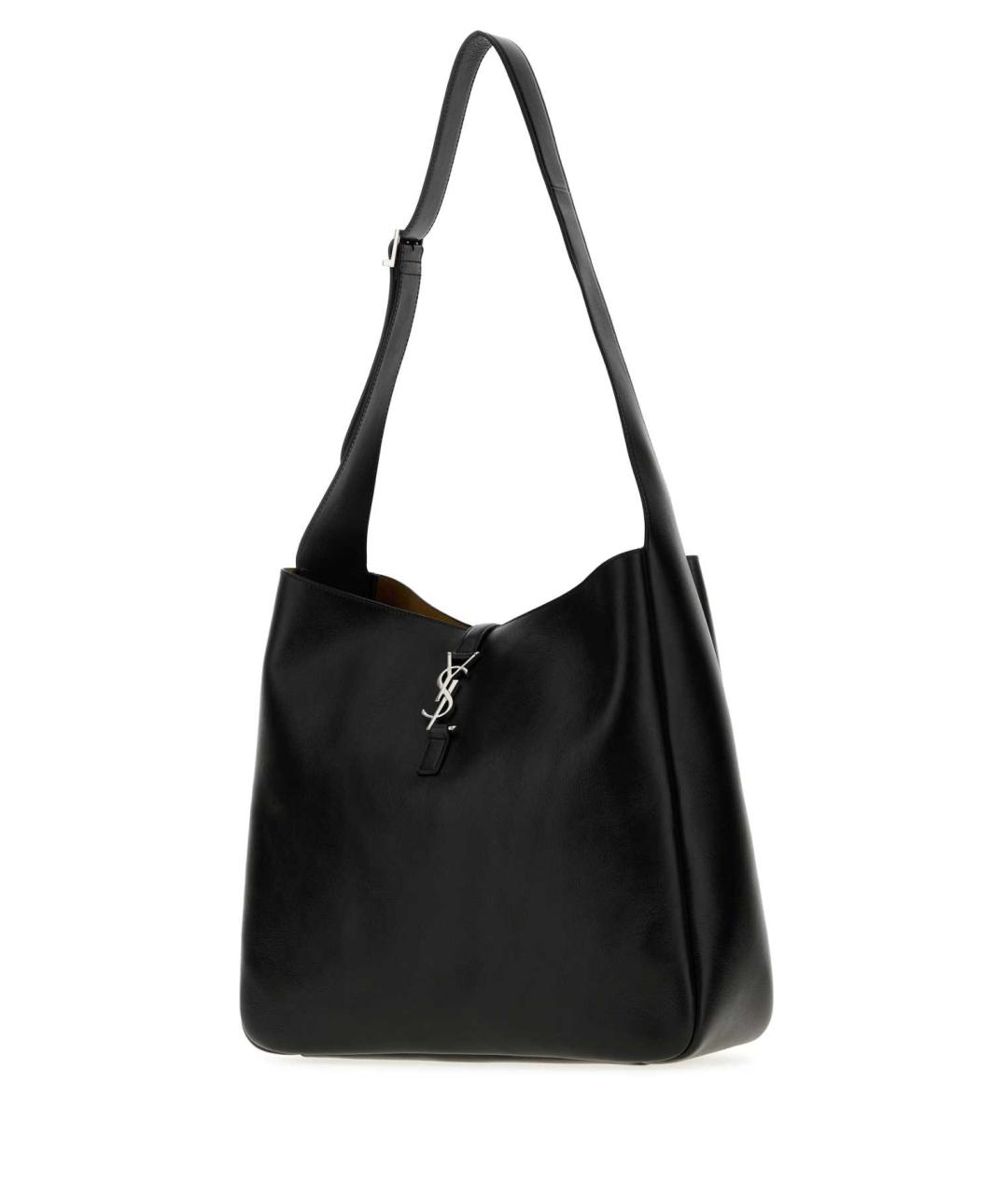 SAINT LAURENT Черная кожаная сумка на плечо, фото 2